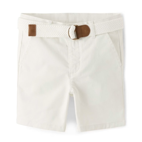 Gymboree Other - Gymboree Boys Belted Chino Shorts - Simply White Size 10